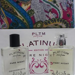 PLATINUM PARFUM FARE NIGHT CONFEZIONE REGALO PROFUMO 100ML+DEODORANTE SPRAY IN VETRO 100ML+ POCHETTE