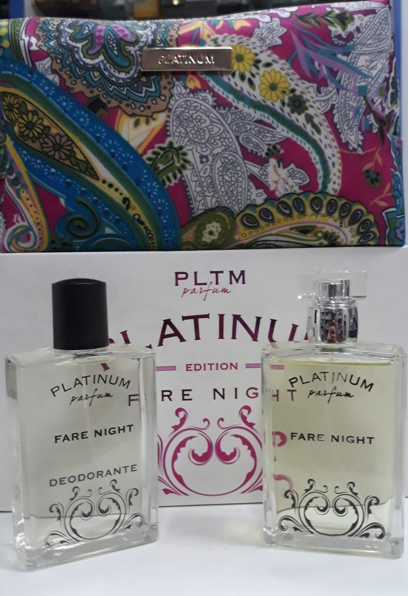 PLATINUM PARFUM FARE NIGHT CONFEZIONE REGALO PROFUMO 100ML+DEODORANTE SPRAY IN VETRO 100ML+ POCHETTE