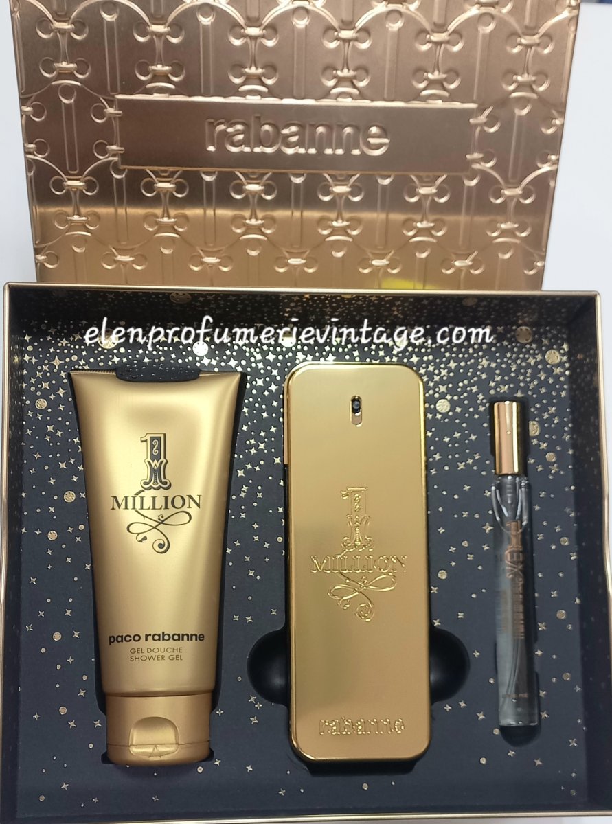PACO RABANNE ONE MILLION CONFEZIONE REGALO EDT 100 ML + SHOWER GEL 100 ML + TRAVEL SPRAY EDT 10 ML